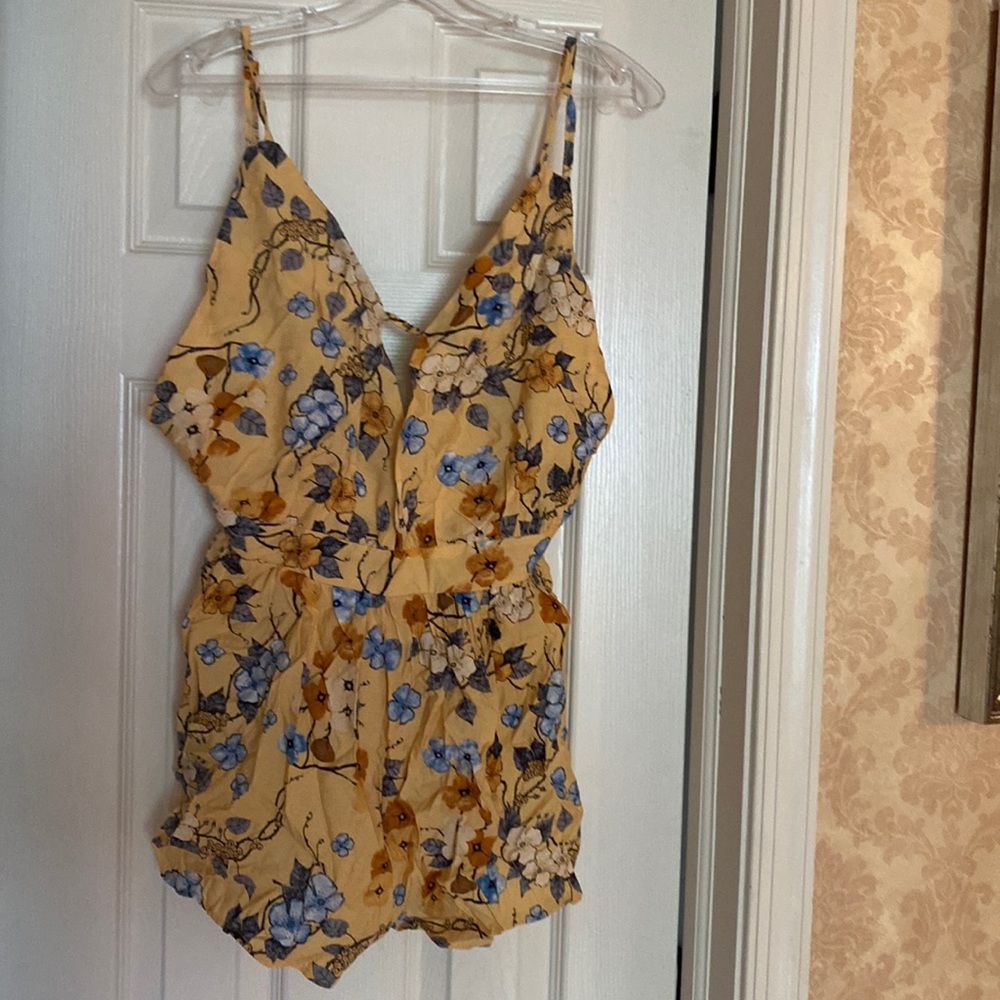 Yellow Patterned Romper